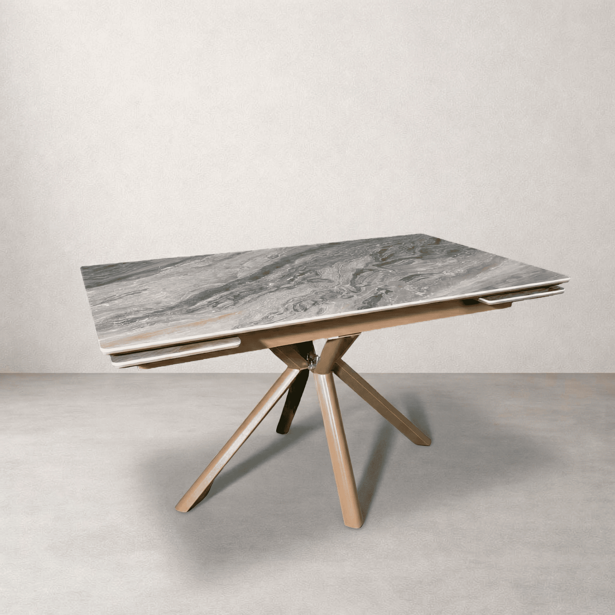 Стол Патио раскладной, столешница керамогранит, опоры мокко, 140 (200) * 80 см